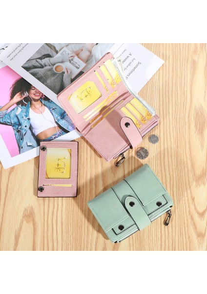 Orta Uzunluk Cüzdan Bayan Öğrenci Üç Katlı Küçük Cüzdan Toka Kart Tutucu (Yurt Dışından) fiyatları