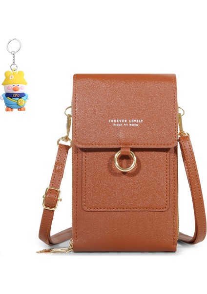 Dokunmatik Ekranlı Cep Telefonu Çantası Kadın Dikey Crossbody Çantası Cep Telefonu Çantası Çok Fonksiyonlu (Yurt Dışından)