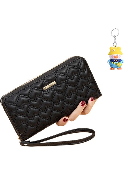 Cüzdan Kadın Uzun Tek Fermuarlı Büyük Kapasiteli Değişim Kutusu El Çantası Cep Telefonu (Yurt Dışından)