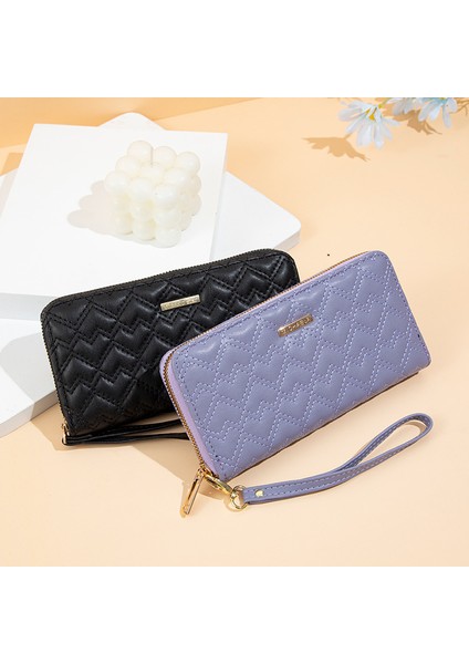Cüzdan Kadın Uzun Tek Fermuarlı Büyük Kapasiteli Değişim Kutusu El Çantası Cep Telefonu (Yurt Dışından) modelleri