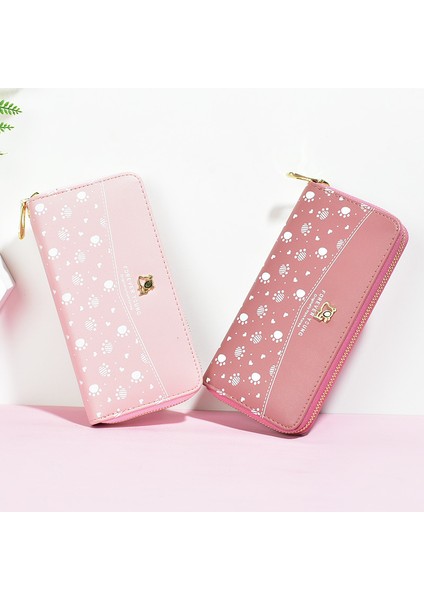 Uzun Cüzdan Kadın Moda Çoklu Kart Yuvası Büyük Kapasiteli Clutch Cüzdan (Yurt Dışından)