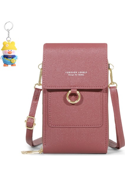 Dokunmatik Ekranlı Cep Telefonu Çantası Kadın Dikey Crossbody Çantası Cep Telefonu Çantası Çok Fonksiyonlu (Yurt Dışından)