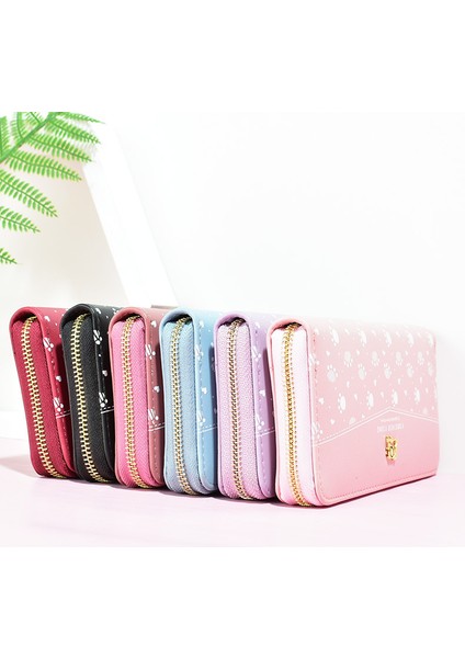 Uzun Cüzdan Kadın Moda Çoklu Kart Yuvası Büyük Kapasiteli Clutch Cüzdan (Yurt Dışından)