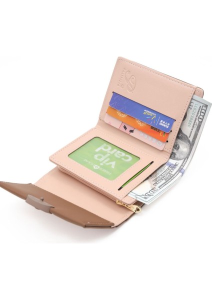 Cüzdan Kadın Kısa Toka Çoklu Kart Yuvası Üç Katlı Kısa Cüzdan (Yurt Dışından) modelleri