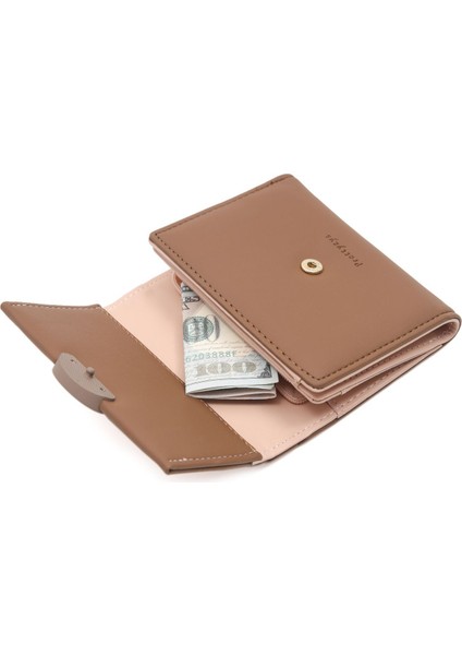 Cüzdan Kadın Kısa Toka Çoklu Kart Yuvası Üç Katlı Kısa Cüzdan (Yurt Dışından) fırsatları