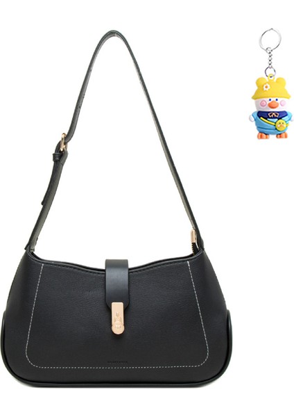 Omuz Çantası Kadın Büyük Kapasiteli Toka Flip Moda Çok Yönlü Crossbody Çanta (Yurt Dışından)