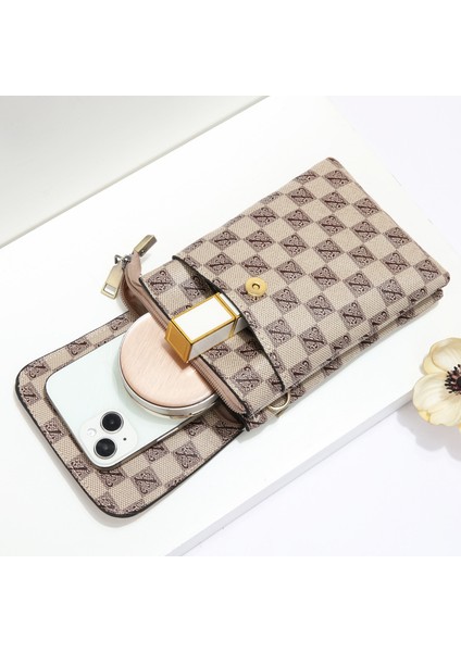 Bayan Cep Telefonu Çantası Çift Katmanlı Crossbody Çantası Cep Telefonu Çantası Değişiklik Mini Çanta Taşınabilir (Yurt Dışından) modelleri