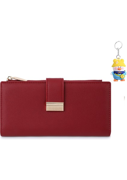 Manyetik Toka Kadın Cüzdan Depolama Cüzdanı Çoklu Kart Yuvası Kart Tutucu (Yurt Dışından)