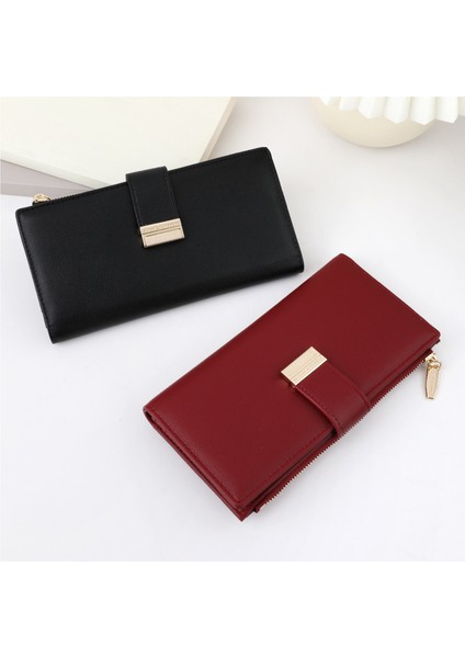 Manyetik Toka Kadın Cüzdan Depolama Cüzdanı Çoklu Kart Yuvası Kart Tutucu (Yurt Dışından) fiyatları
