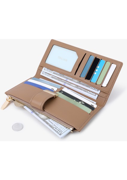 Manyetik Toka Kadın Cüzdan Depolama Cüzdanı Çoklu Kart Yuvası Kart Tutucu (Yurt Dışından) fırsatları