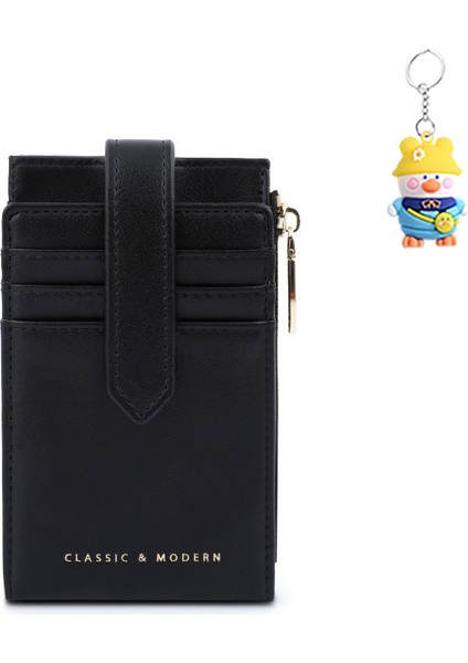Katlanır Iş Banliyö Kadın Kart Tutucu Çoklu Kart Yuvası Kimlik Kartı Tutucu Bozuk Para Cüzdanı (Yurt Dışından)