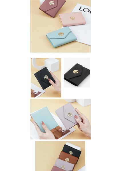Cüzdan Kısa Bayan Üç Katlı Çoklu Kart Yuvası Para Cüzdanı Para Cüzdanı (Yurt Dışından) fırsatları