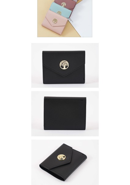 Cüzdan Kısa Bayan Üç Katlı Çoklu Kart Yuvası Para Cüzdanı Para Cüzdanı (Yurt Dışından) indirimleri