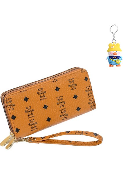 Bayan Cüzdan Çift Fermuar Çoklu Kart Yuvası Taşınabilir Seyahat Moda Cep Telefonu (Yurt Dışından)