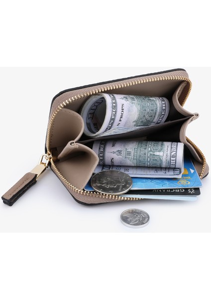 Para Cüzdanı Kart Tutucu Kadın Fermuarlı Kart Tutucu Çoklu Kart Yuvası (Yurt Dışından) fırsatları