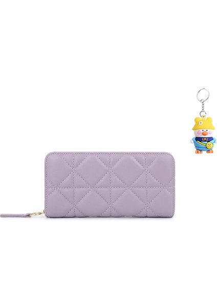 Moda Kart Tutucu Kadın Büyük Kapasiteli Fermuarlı Cüzdan Bayanlar Elme Çantası (Yurt Dışından)