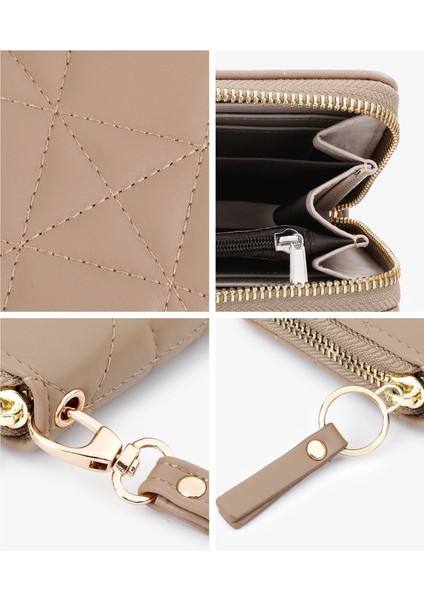 Moda Kart Tutucu Kadın Büyük Kapasiteli Fermuarlı Cüzdan Bayanlar Elme Çantası (Yurt Dışından) fırsatları