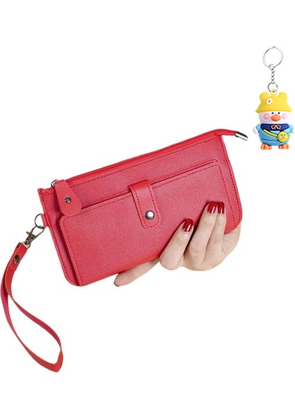 Bayan Cüzdan Uzun Çoklu Kart Yuvası Taşınabilir Toka Kart Tutucu Clutch (Yurt Dışından)