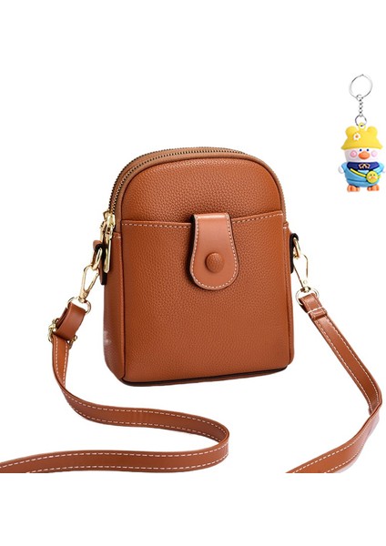 Kadın Çanta Cep Telefonu Mini Küçük Çanta Moda Omuz Crossbody Çanta Çift Katmanlı Büyük Kapasiteli Moda Cep (Yurt Dışından)