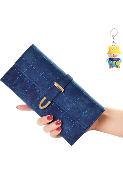 Cüzdan Kadın Uzun Cüzdan Üç Katlı Büyük Kapasiteli Clutch Kart Tutucu (Yurt Dışından)