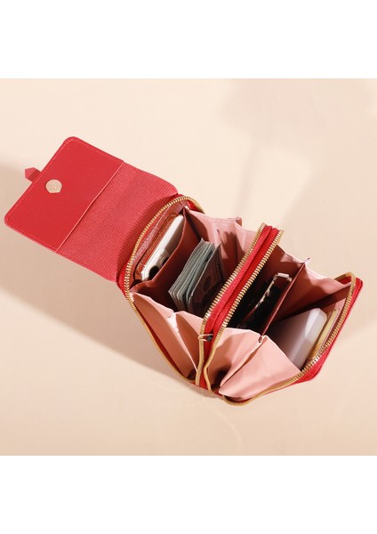 Cep Telefonu Çantası Crossbody Dokunmatik Ekran Cep Telefonu Çantası Cüzdan Omuz Çantası Taşınabilir (Yurt Dışından)