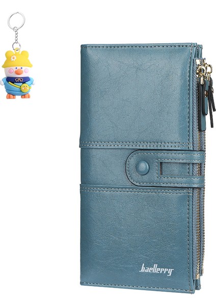 Cüzdan Bayanlar Uzun Büyük Kapasiteli Toka Fermuar Clutch Moda Çoklu Kart Yuvası Cüzdan (Yurt Dışından)