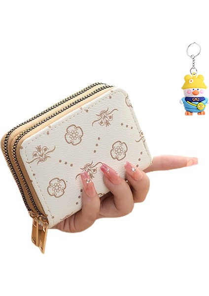 Bayan Kart Tutucu Çift Fermuarlı Organ Moda Çoklu Kart Yuvası Kart Tutucu Para Cüzdanı (Yurt Dışından)