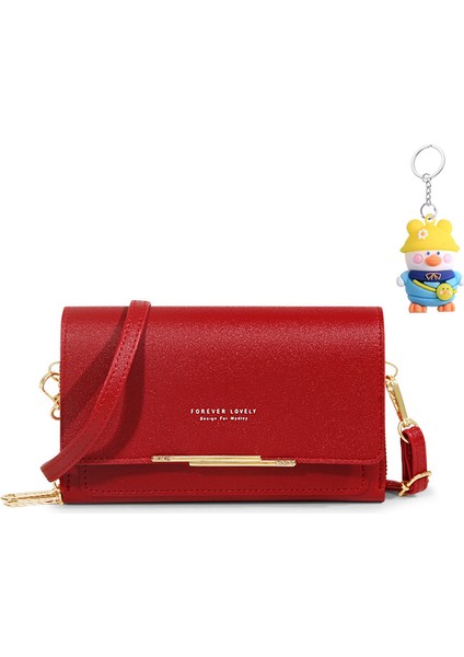 Cep Telefonu Çantası Kapak Tipi Kadın Moda Çok Fonksiyonlu Crossbody Omuz Çantası Çok Yönlü Cüzdan (Yurt Dışından)
