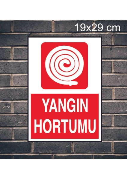 Yangın Hortumu Yazılı Metal Uyarı Levhası fiyatları