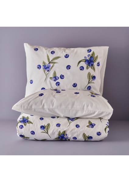 Pamuk Ranforce Blueberry Tek Kişilik Nevresim Seti (160 x 220 cm )