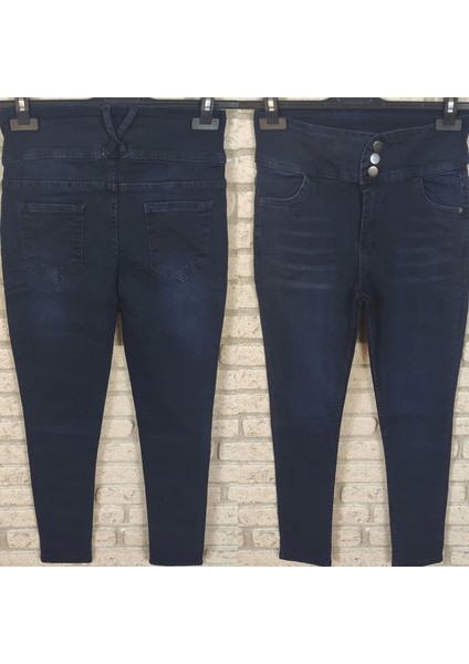 Yüksek Bel Ikralı Jean Pantolon 90 cm