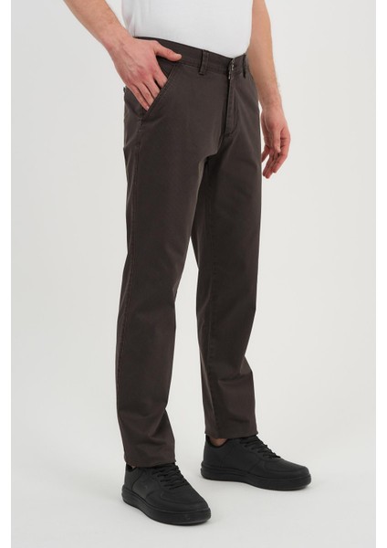 ALEXANDERGARDI Erkek Yandan Cepli Kahverengi Chino Pantolon (AG-1910)