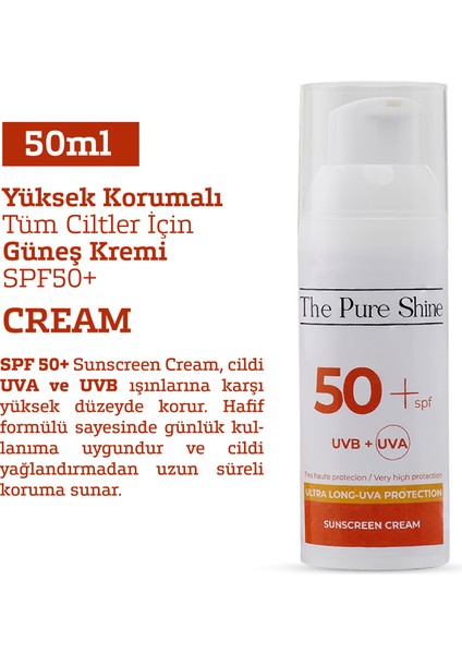 Çok Yüksek Korumalı Tüm Ciltler Için Güneş Kremi Spf 50+