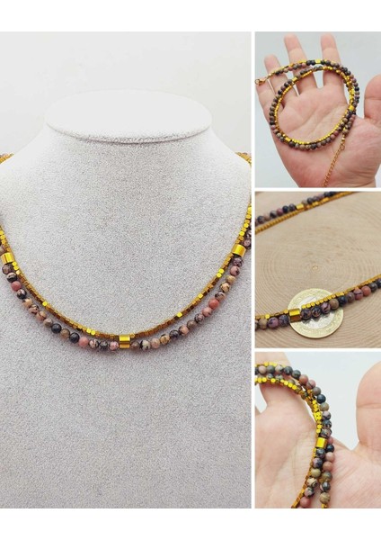 Lucid Dream Serisi Rodonit Taşı 4mm Kolye (45206)