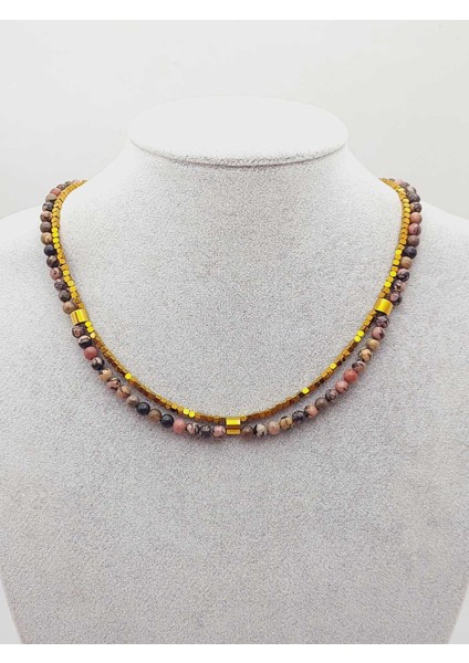 Lucid Dream Serisi Rodonit Taşı 4mm Kolye (45206) modelleri