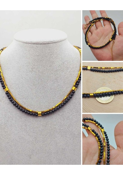 Lucid Dream Serisi Shungite (Şungit) Taşı 4mm Kolye (23170)