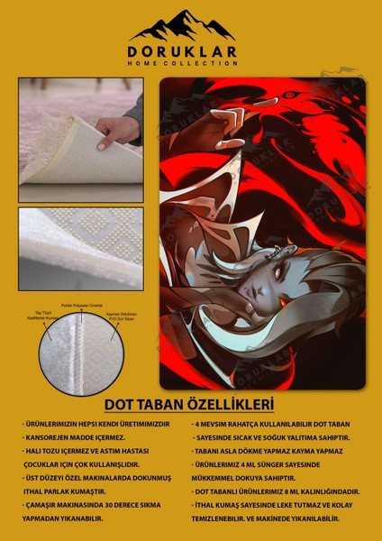 Kaymaz Taban Makinada Yıkanabilir Dijital Baskı Valorant Fade Desenli Çocuk Odası Halısı Dot Taban Halı VL08