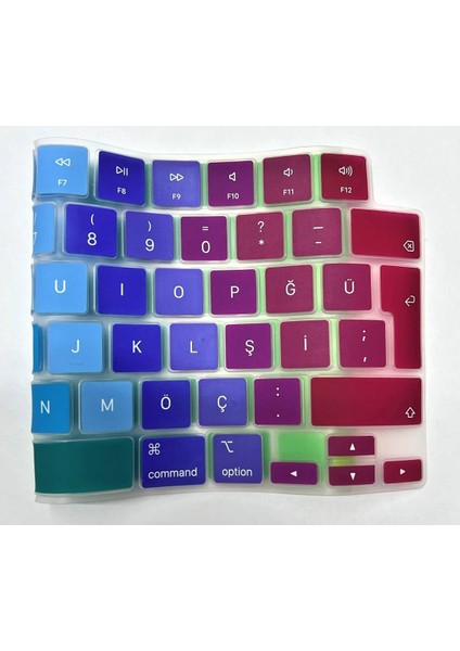 Macbook Pro 14 Inç 2024 A3112 M4 Işlemcili Uyumlu Türkçe Q Silikon Klavye Koruyucu modelleri