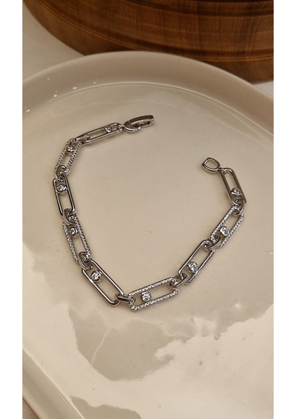 İthal Tasarım Zirkon Taşlı Oval Bileklik fiyatları