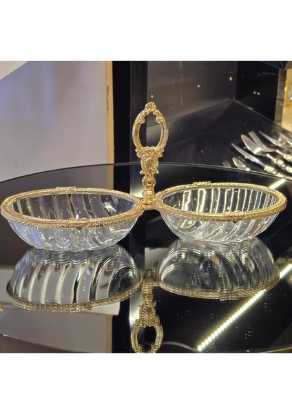 Gold Metal Çerçeveli Ikili Çerezlik
