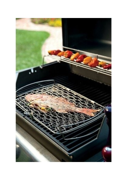 6470 Paslanmaz Çelik Grilling Basket – Izgara Sepeti 20x28 cm(Sebze, Et & Deniz Ürünleri İçin; Q-Serisi & Smokey Joe Uyumlu) fiyatları