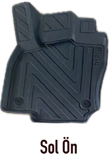 Ford Connect 2023 Sonrasi Için 5,5d Carbon Style Havuzlu Paspas - Tpe Malzeme