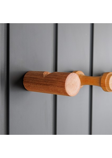 4'lü Ahşap Modern Duvar & Banyo & Antre & Ofis Askılık | Minimalist Askılık |