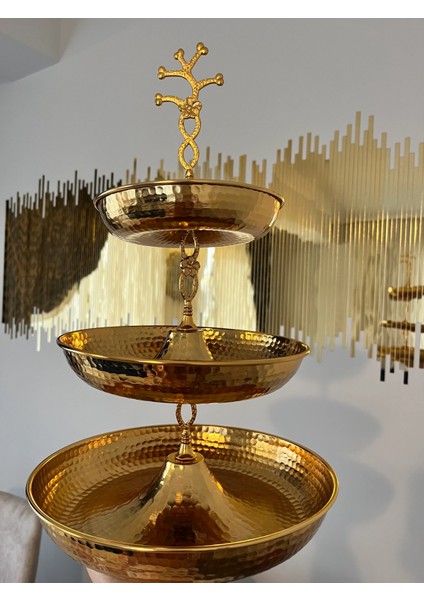 3 Katlı Metal Gold Kurabiyelik fiyatları