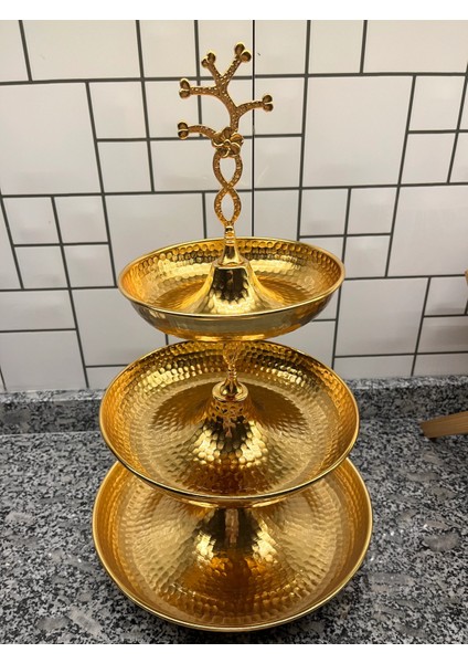 3 Katlı Metal Gold Kurabiyelik modelleri
