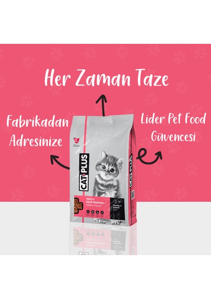 Tavuklu Hamsili Yavru Kedi Maması 1,5 kg x 3 Adet