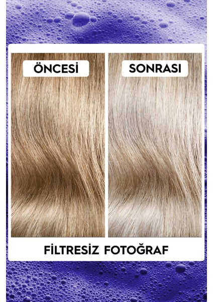 Platin,Sarı Saçlara Özel Turunculaşma Karşıtı Keratin Içeren Mor Şampuan 250 ml 2li Set