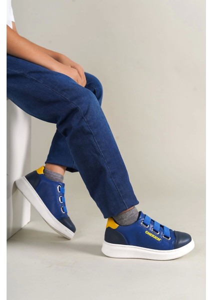 1007 Montana Çocuk Ayakkabı Lacivert-Mavi-Sarı