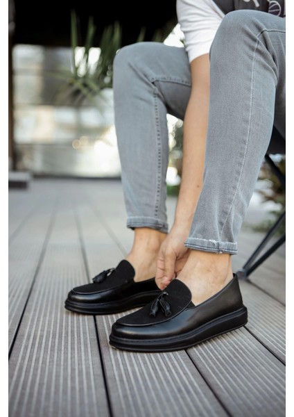 CH002 Cst Loafer Pelle Erkek Ayakkabı Sıyah