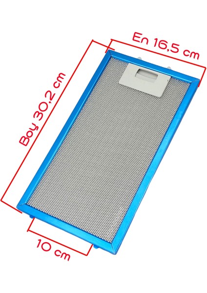165X300 mm (16.5X30.0 Cm) Aspiratör Davlumbaz Metal Yağ Filtresi modelleri